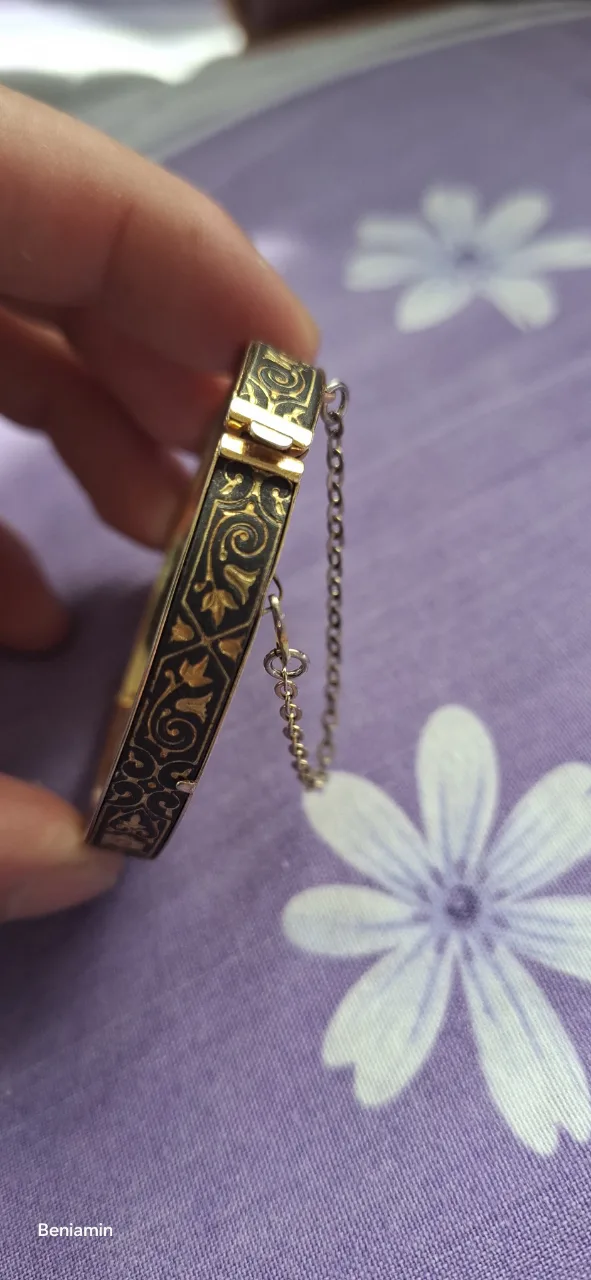 Brățară Rigidă Placată cu Aur ✨ Stil Toledo Damascene / Vintage – Zarnesti, Brașov