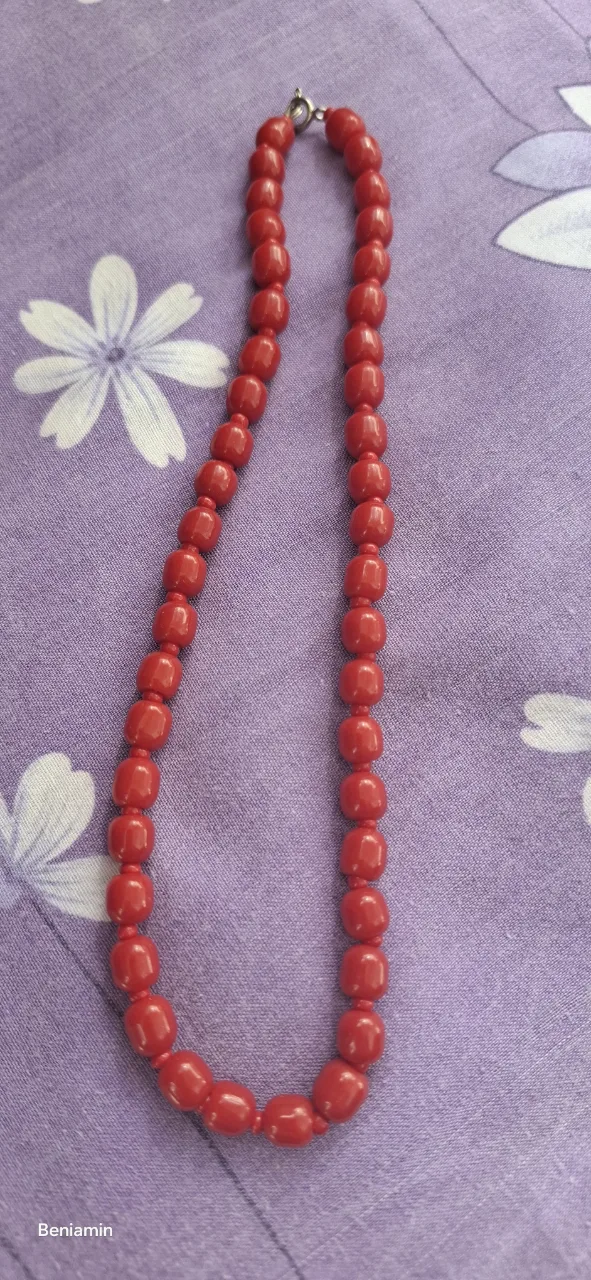 Colier Vintage deosebit - 3 rânduri Turcoaz African și Jasp Peisaj 📿 – fotografia 4 din 8