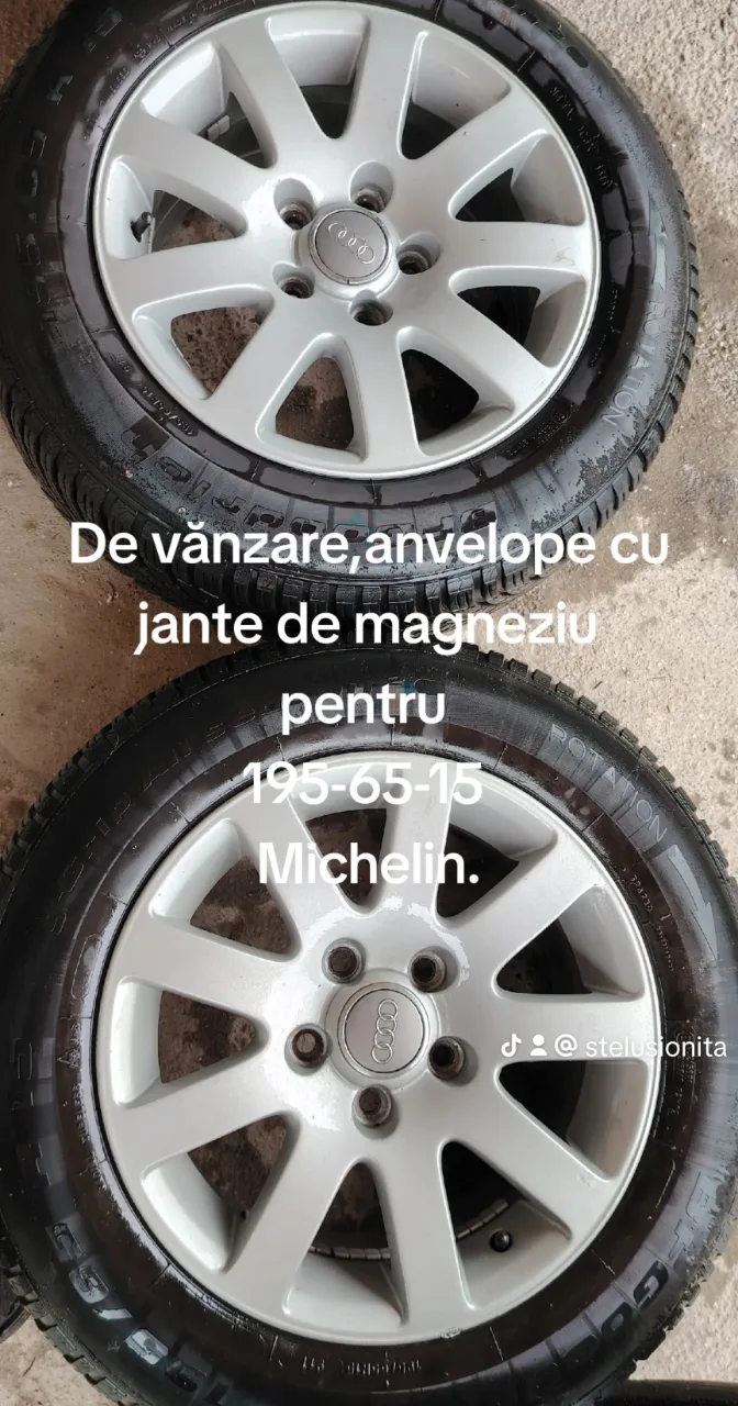 de vînzare set de 4 jante din aliaj cu cauciucuri miselin. 195-65-15.. – Podu Doamnei, Giurgiu