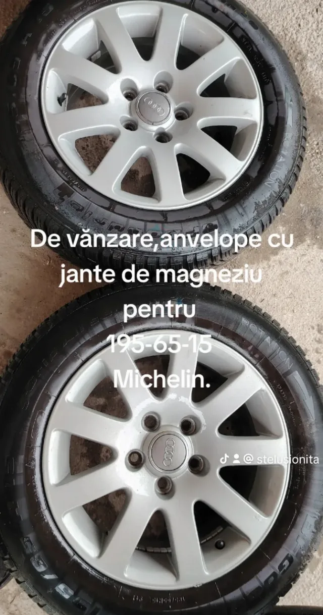 de vînzare set de 4 jante din aliaj cu cauciucuri miselin. 195-65-15.. – Podu Doamnei, Giurgiu
