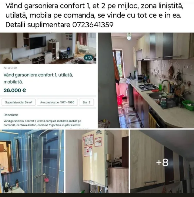 Vând garsonieră – Rovinari, Gorj