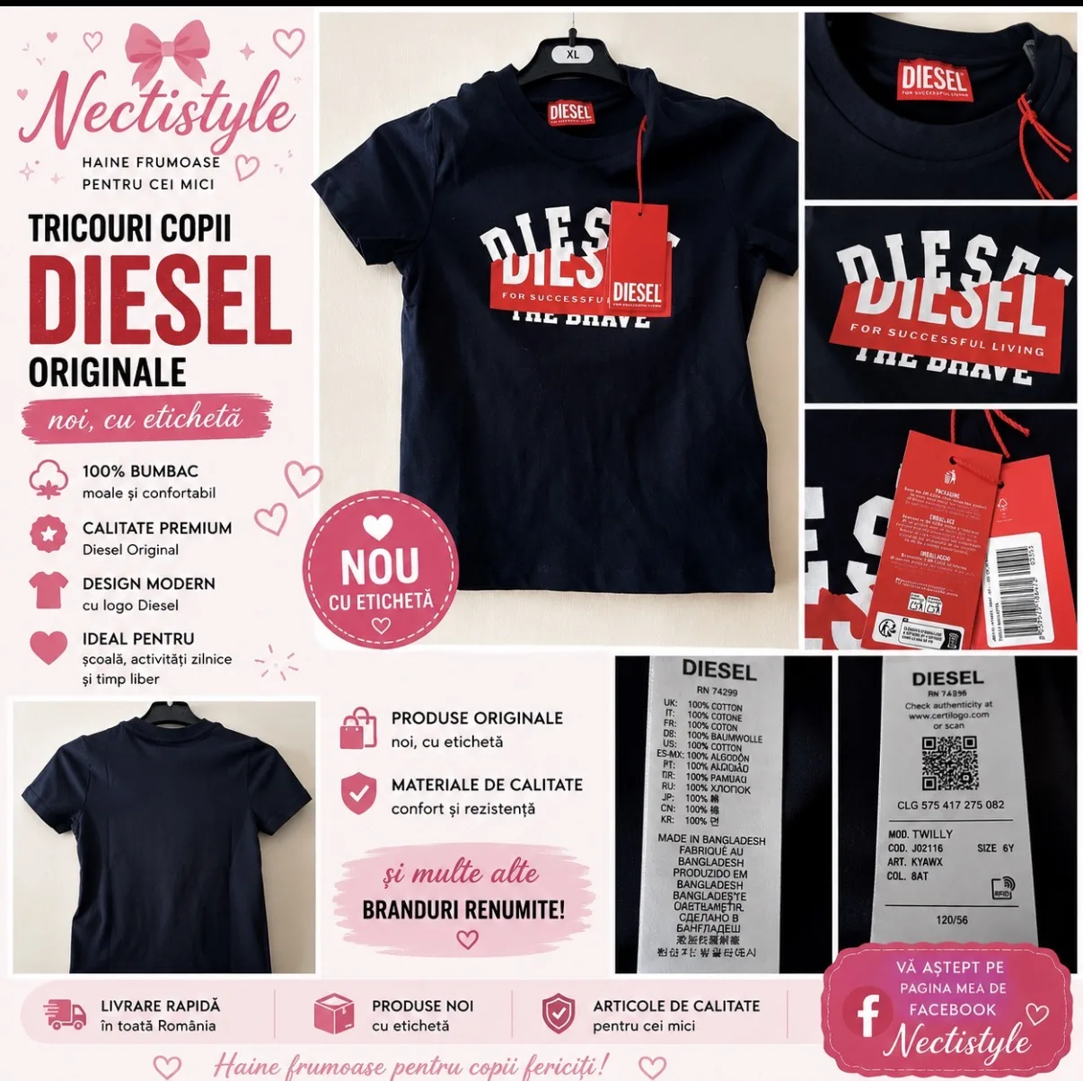 Tricou băieți 6 ani DIESEL – Barlad, Vaslui