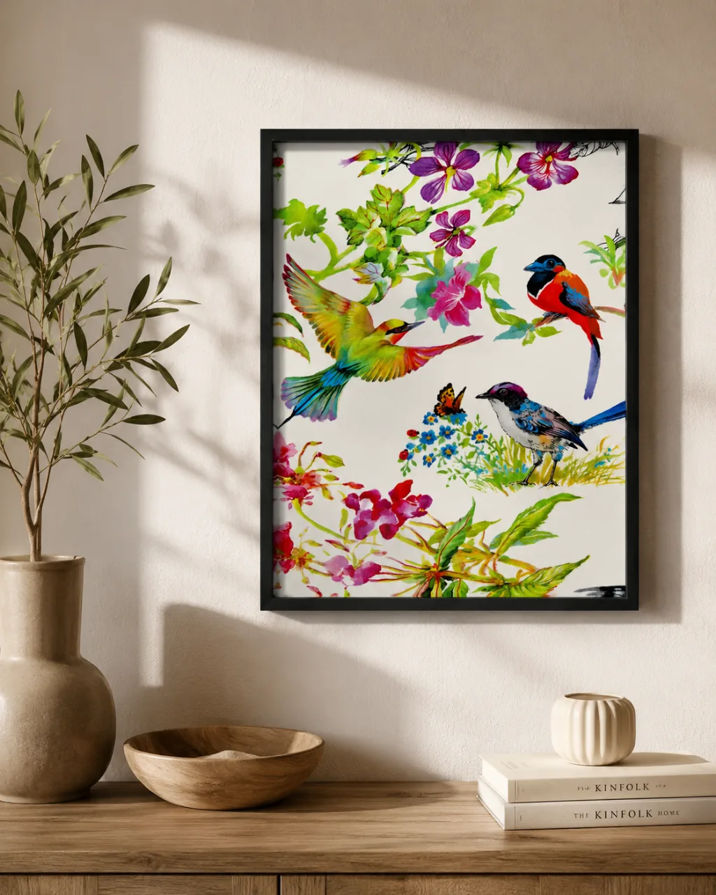 Tablou textil pasari tropicale – fotografia 1 din 7