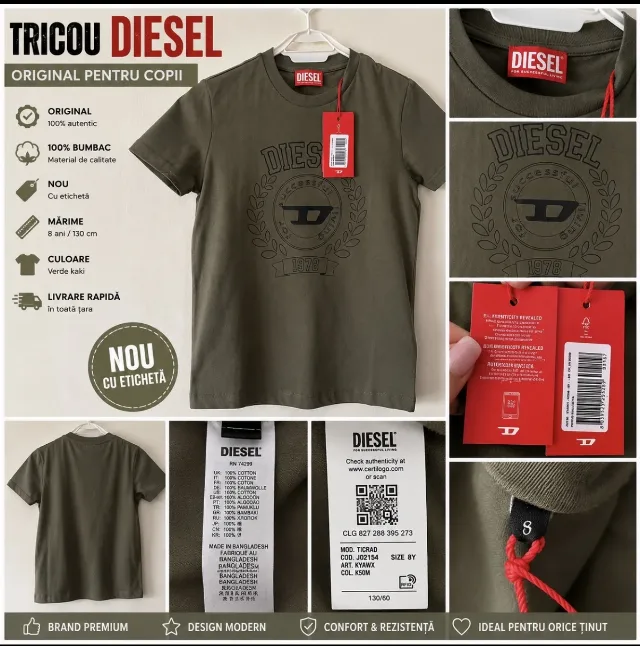 Tricou băieți 8 ani Diesel – fotografia 1 din 8