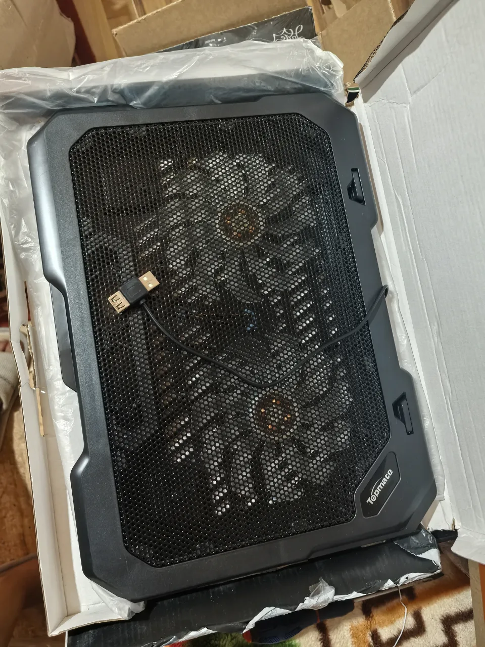 Cooler / Stand răcire laptop TopMate, 2 ventilatoare, alimentare USB – Ulmeni, Călărași