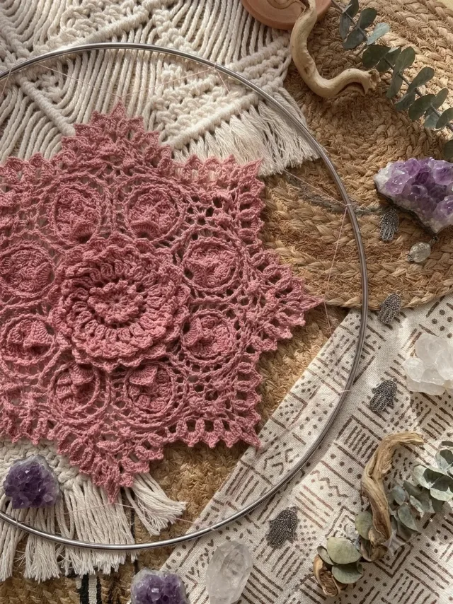 Decorațiune boho tip mandala – fotografia 2 din 4