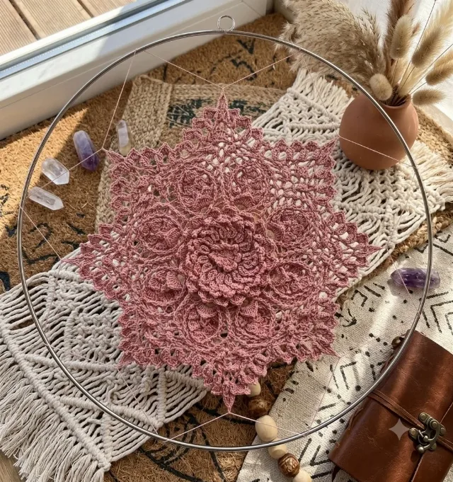 Decorațiune boho tip mandala – fotografia 3 din 4