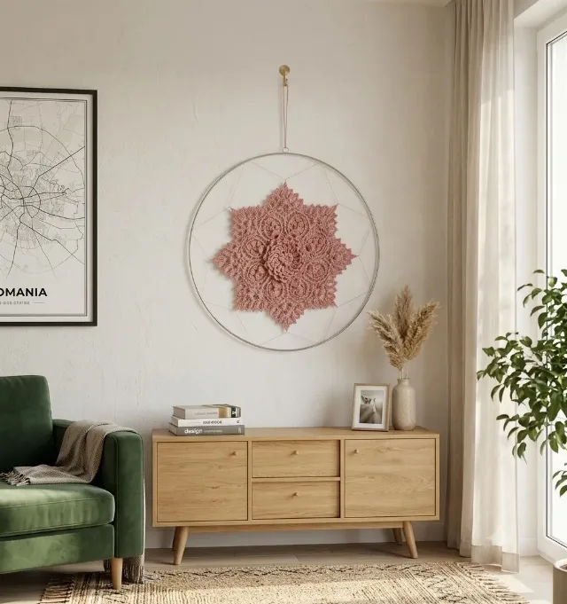 Decorațiune boho tip mandala – fotografia 4 din 4