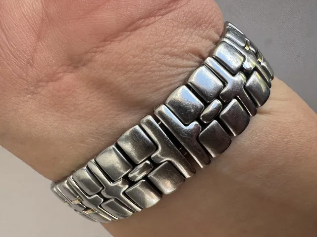Ceas RAYMOND WEIL aur, diamante și oțel – fotografia 7 din 8