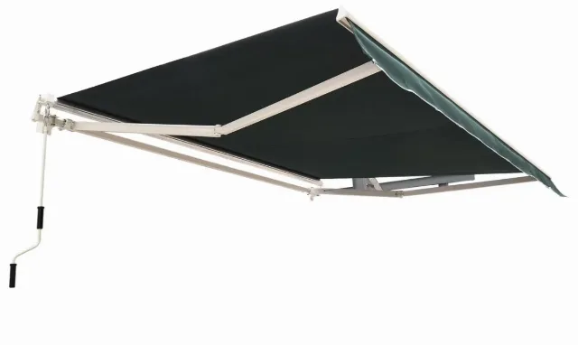 Copertina roll-up Outsunny, Manivela, Poliester, 250x200cm, Verde – fotografia 6 din 8
