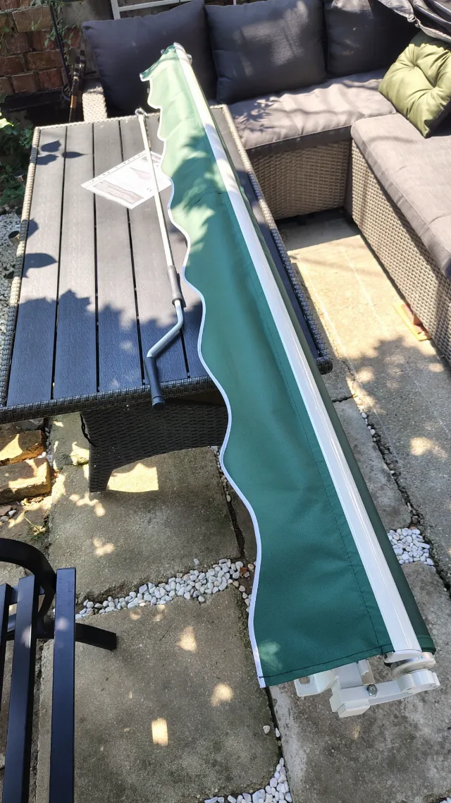 Copertina roll-up Outsunny, Manivela, Poliester, 250x200cm, Verde – fotografia 2 din 8