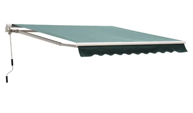 Copertina roll-up Outsunny, Manivela, Poliester, 250x200cm, Verde – fotografia 7 din 8