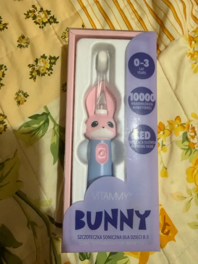Periuta de dinti electrica Vitammy Bunny, pentru copii 0-3 ani, roz/ albastru – Constanta, Constanța
