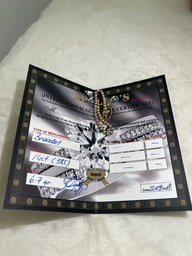 Brățară aur 14k 6.7g diamond cut – fotografia 5 din 6