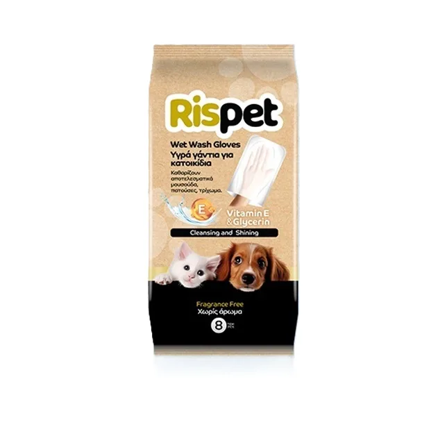 Mănuși umede curățat animale de companie Rispet – pachet 8 buc. – Sector 1, București
