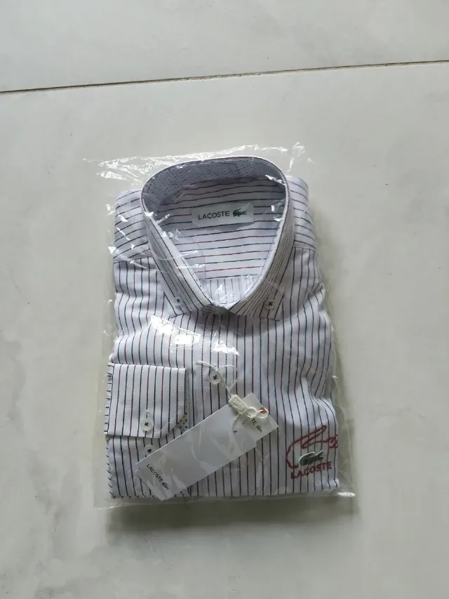 Camasa in dungi Lacoste M nouă – fotografia 1 din 8