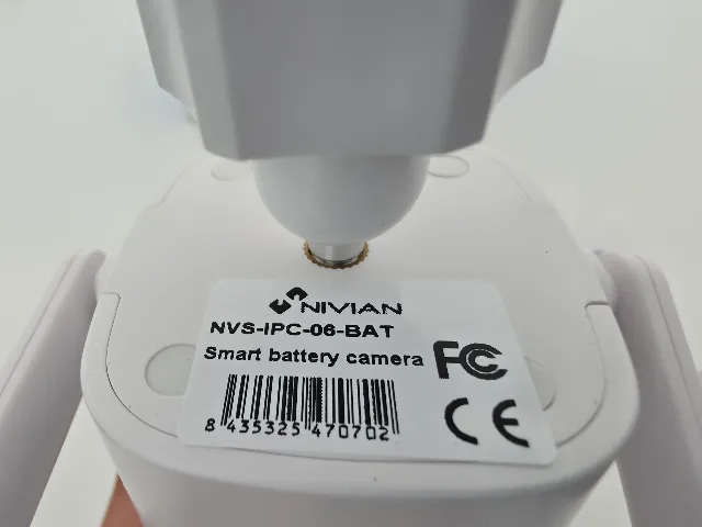 NIVIAN NVS IPC 06 BAT Cameră Wi-Fi de exterior 1080p cu inteligență artificială, cu baterie 10.400 mAh – fotografia 5 din 6