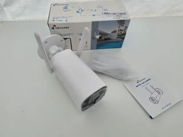 NIVIAN NVS IPC 06 BAT Cameră Wi-Fi de exterior 1080p cu inteligență artificială, cu baterie 10.400 mAh – fotografia 4 din 6