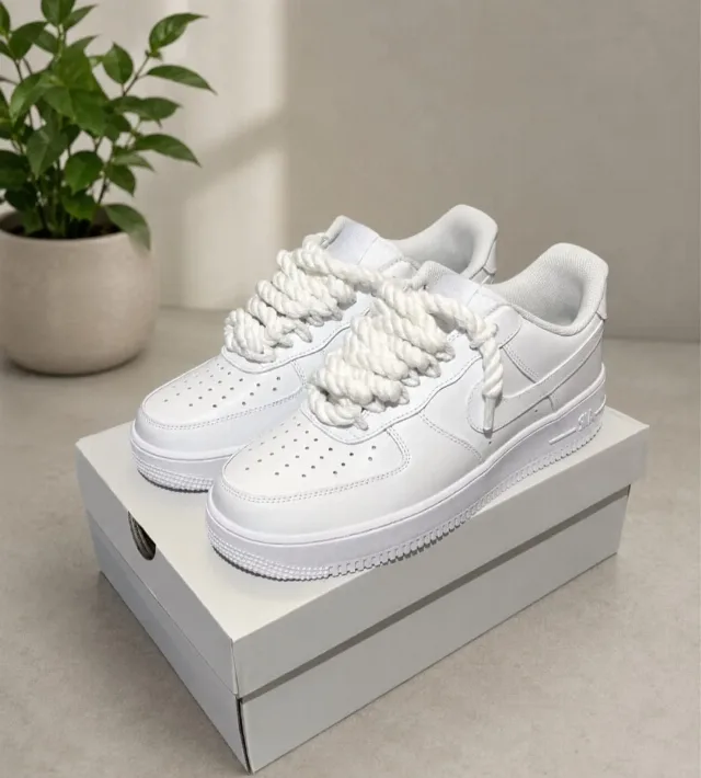 Nike Air Force 1 Low White Rope Laces – fotografia 2 din 5