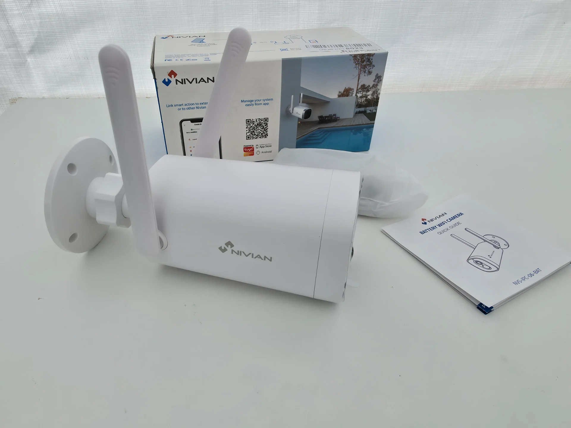 NIVIAN NVS IPC 06 BAT Cameră Wi-Fi de exterior 1080p cu inteligență artificială, cu baterie 10.400 mAh – Dobreni, Neamț