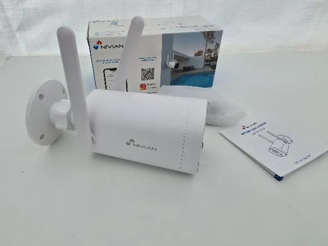 NIVIAN NVS IPC 06 BAT Cameră Wi-Fi de exterior 1080p cu inteligență artificială, cu baterie 10.400 mAh – Dobreni, Neamț