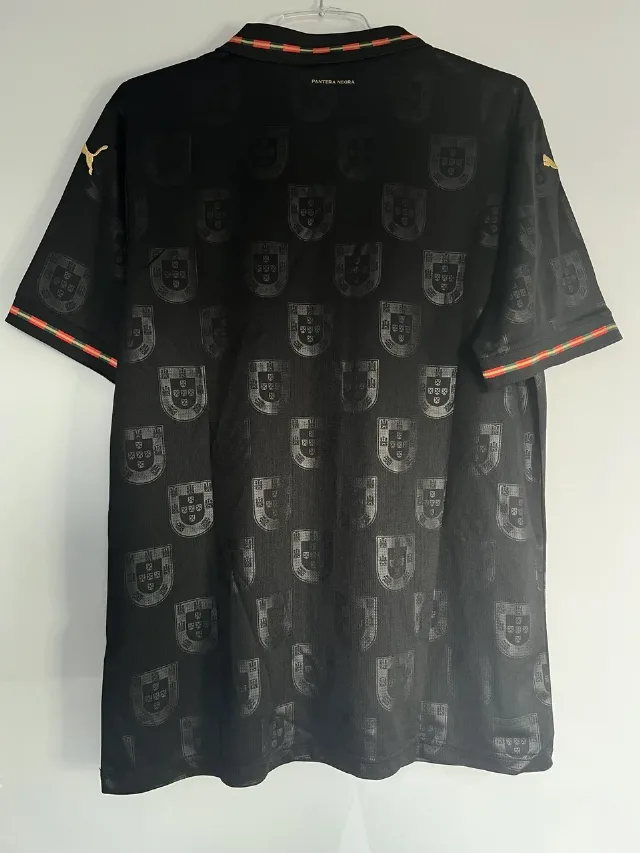 Tricou fotbal Portugalia negru – fotografia 2 din 2