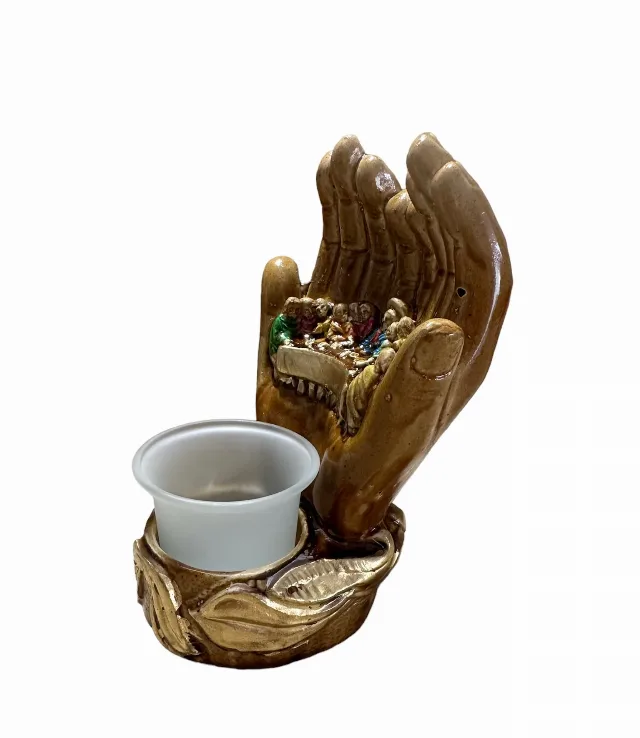 Candela cină cea de taină din ceramică pentru casă și suflet – fotografia 3 din 3