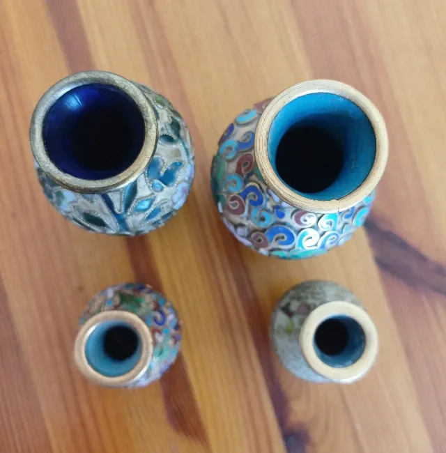 Vaze cloisonne miniaturi – fotografia 3 din 3