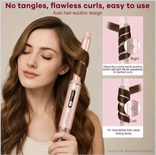 Dryhsip 5-în-1 Air Styler & Uscător de Păr – Pearl Pink – fotografia 3 din 6
