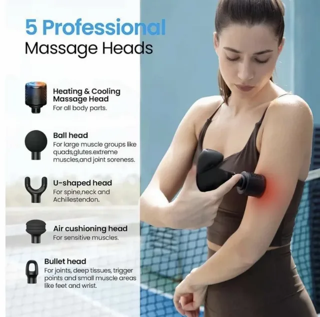 NAPRE Pistol de Masaj 3-în-1 Hot & Cold – Masaj Percutant Profesional – fotografia 4 din 8