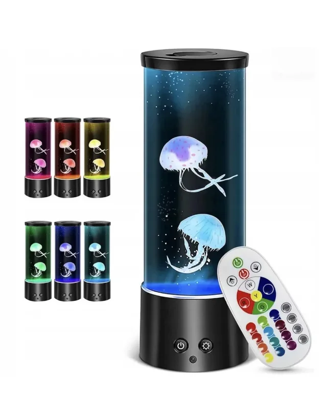 Lampă RGB cu Meduze 🪼 – LED cu Schimbare de Culori și Telecomandă – fotografia 2 din 4