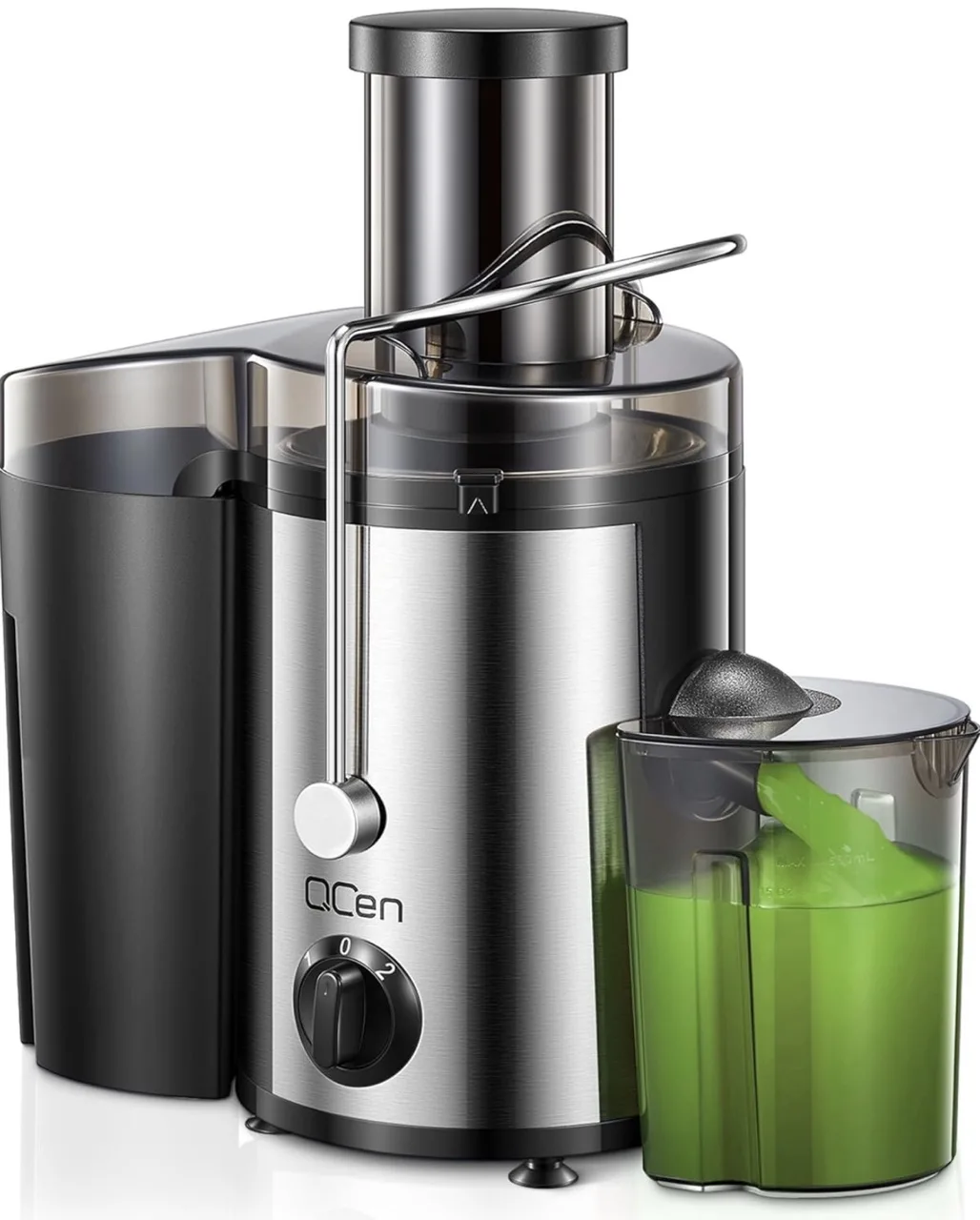 QCen Storcător de Fructe Centrifugal 500W – 2 Viteze & Tub de Alimentare Extra-Larg – Sector 1, București