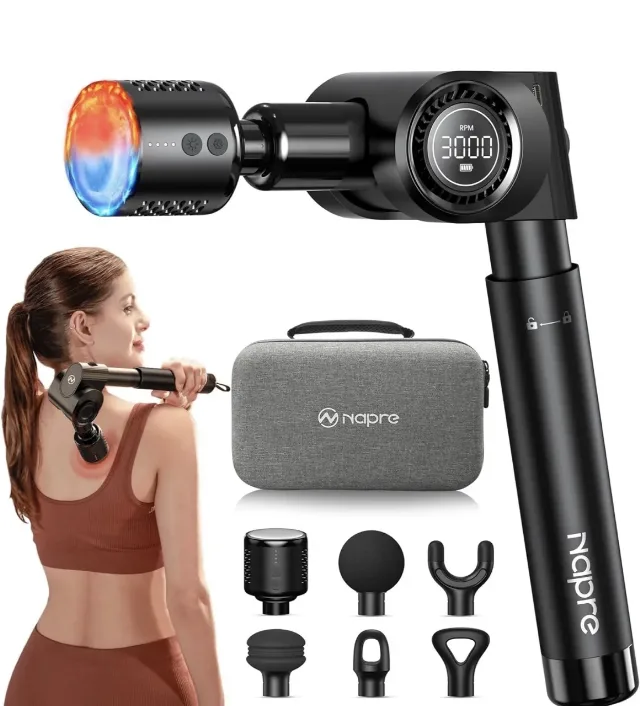 NAPRE Pistol de Masaj 3-în-1 Hot & Cold – Masaj Percutant Profesional – fotografia 5 din 8