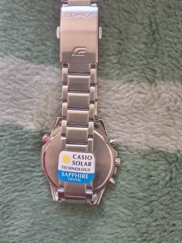 ceas Casio edifice solar nou cu eticheta pe el, detalii in foto – fotografia 2 din 8