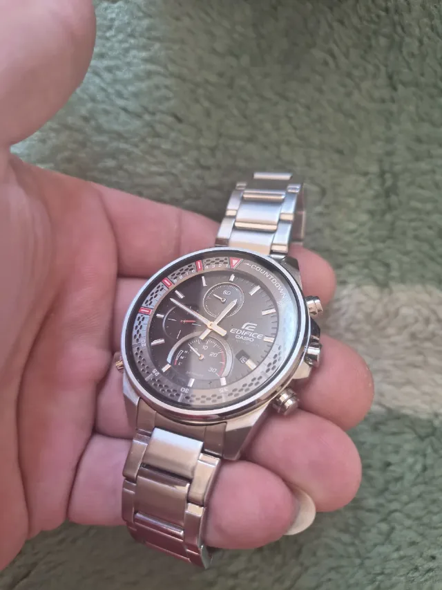 ceas Casio edifice solar nou cu eticheta pe el, detalii in foto – fotografia 5 din 8