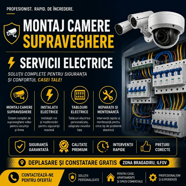 Instalare camere de supraveghere | Wi-Fi • DVR • NVR | Configurare sisteme – Bragadiru, Ilfov