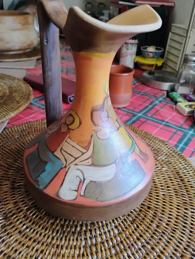 Vază Carafă Vintage Ceramică Studio Valbruna Italy Anii '50-'60 Retro – fotografia 2 din 5