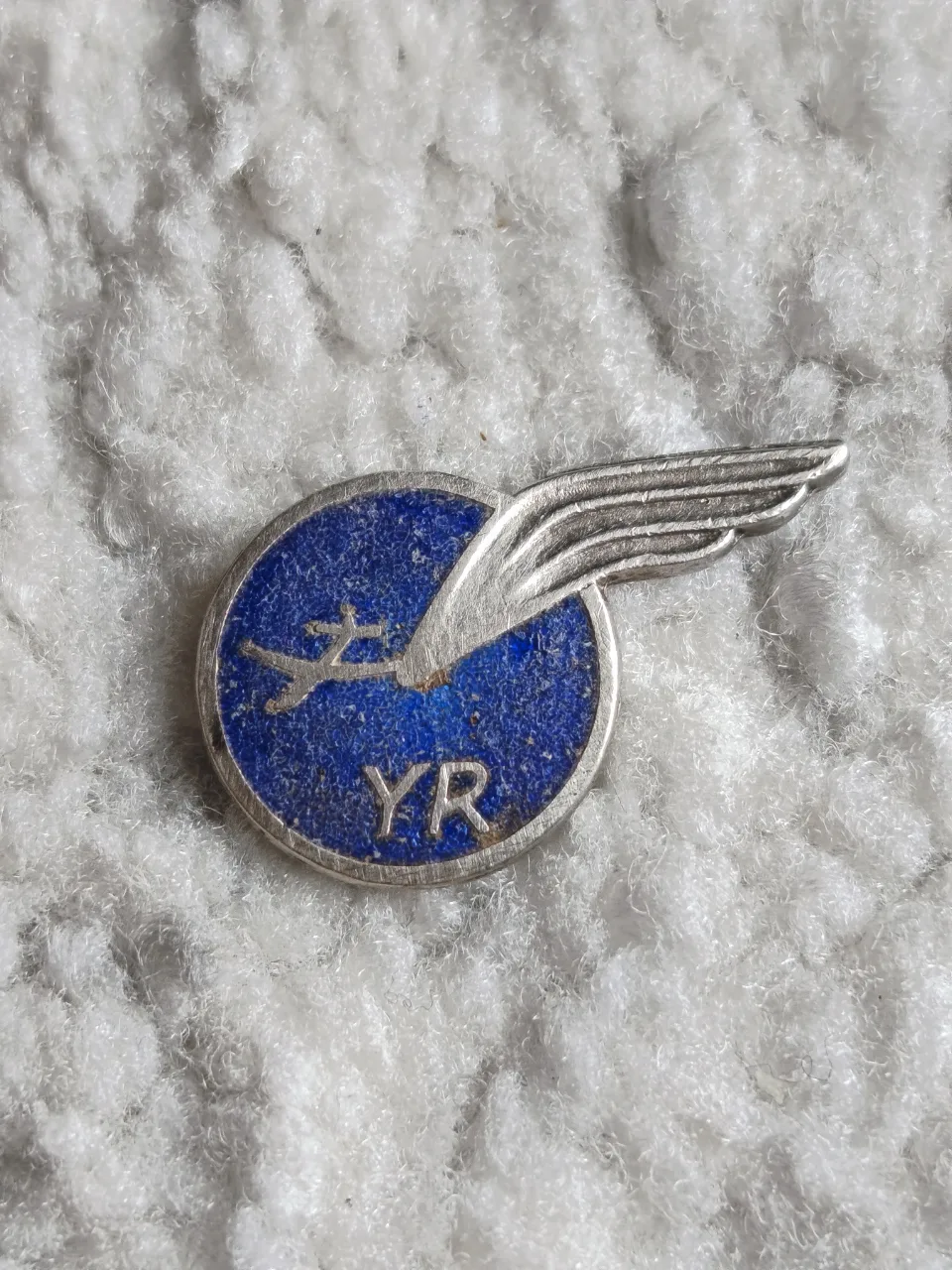 Insignă veche Aviație / Planorism România „YR” – Bistrița-Năsăud, Bistrița-Năsăud