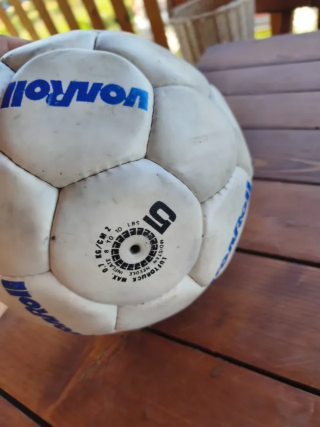Minge Fotbal Vintage „FIFA geprüft” (Cusută Manual / De Colecție / Decor) – fotografia 7 din 8