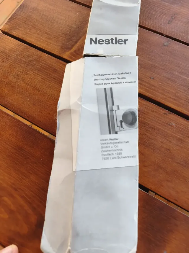 Set Rigle Profesionale Planșetă Desen Tehnic NESTLER – Vintage, cu cutie – fotografia 8 din 8