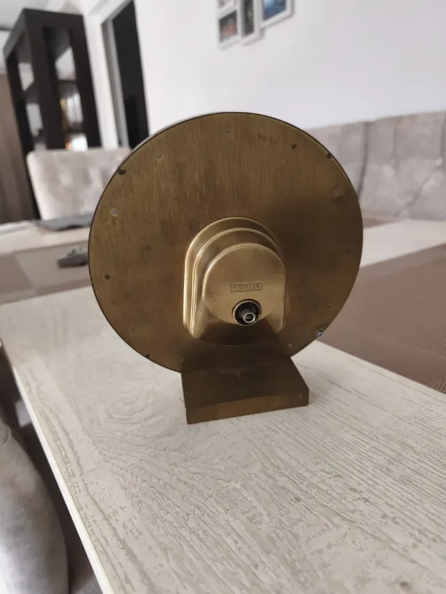 Ceas de masă vintage KIENZLE Zodiac / Horoscop – Mid-Century Modern, alama, superb! – fotografia 3 din 8