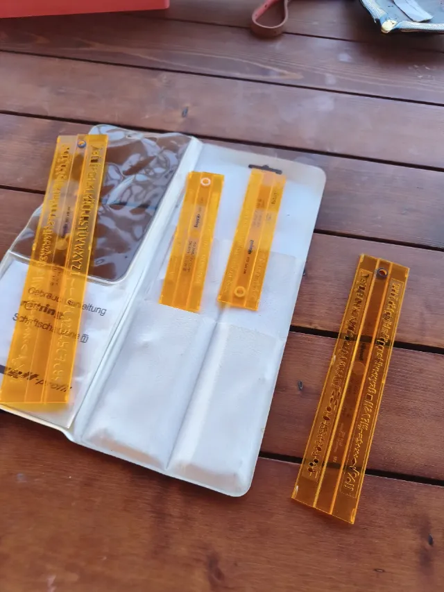Set Șabloane Litere și Cifre Vintage rOtring zett-profil (Art. 343 900) - De Colecție – fotografia 3 din 8