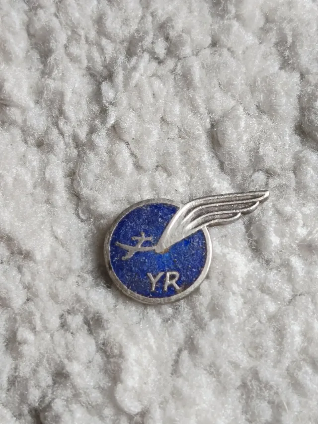 Insignă veche Aviație / Planorism România „YR” – fotografia 2 din 5