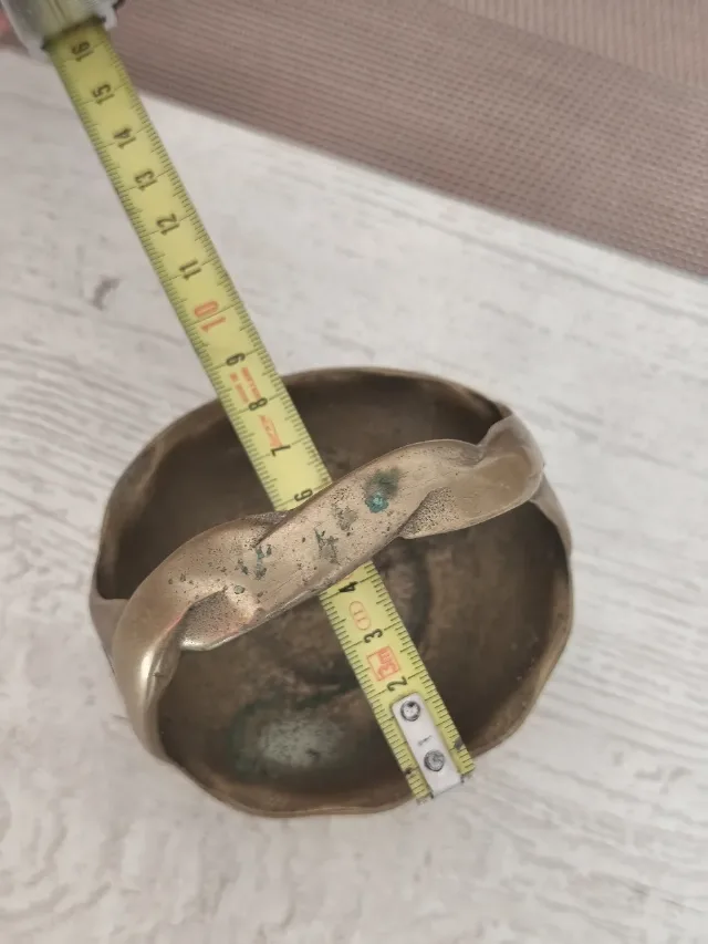 Coșuleț decorativ vintage din alamă/bronz – Import Germania (anii '70-'80) – fotografia 4 din 8