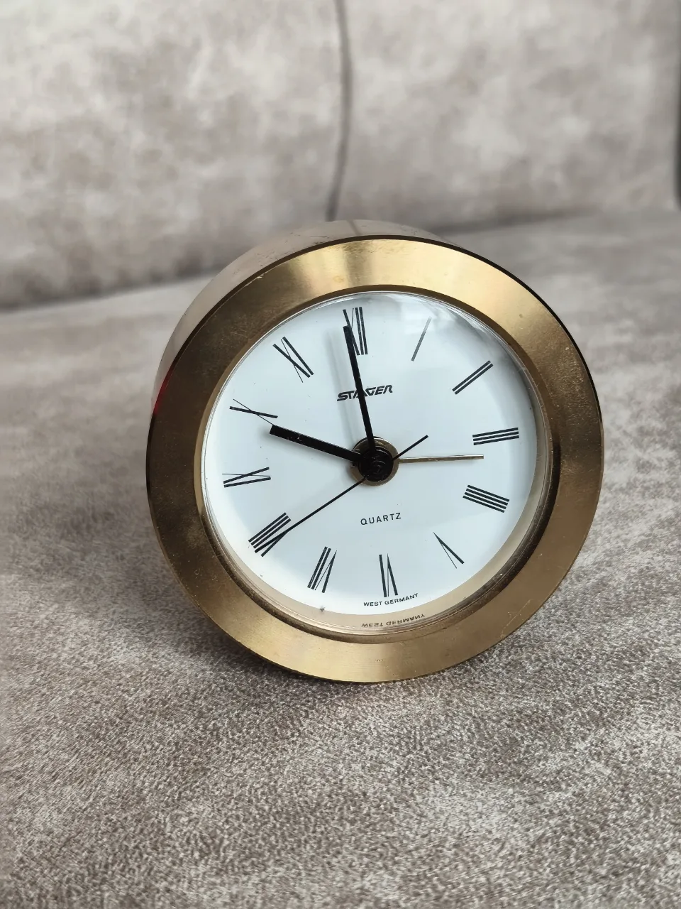 Ceas de birou vintage STAIGER – Alamă masivă, mecanism Quartz, Germania – Bistrița-Năsăud, Bistrița-Năsăud