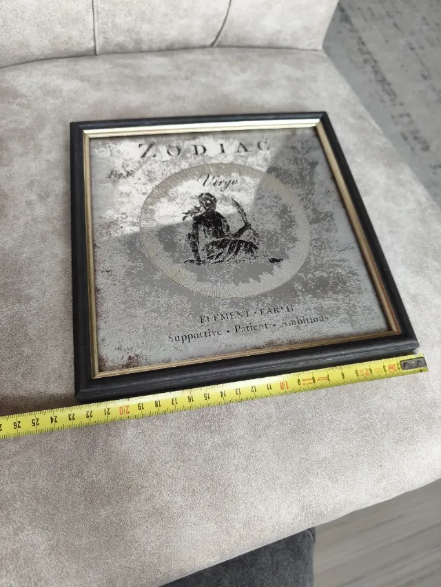 Tablou Oglindă Decorativă Vintage - Zodia Fecioară  Stil Antichizat – fotografia 4 din 8