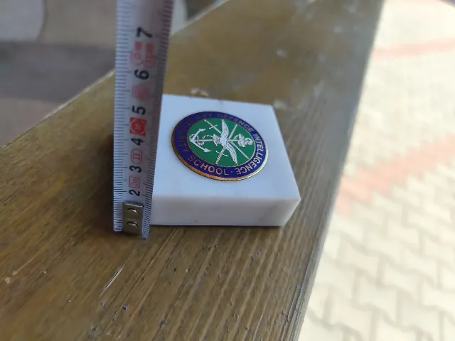 Prespapiu militar colecție - Marmură albă cu Emblema DISS (Marea Britanie) – fotografia 4 din 8