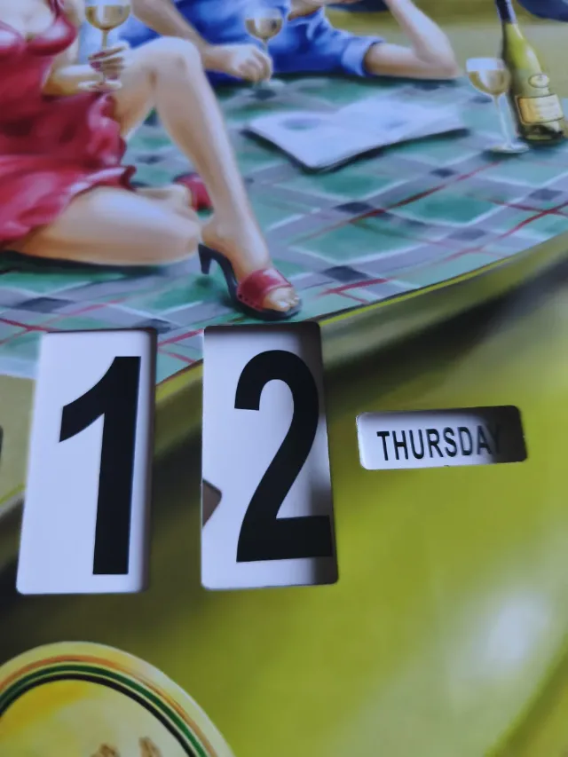 Calendar Perpetuu Metalic Vintage - Model Retro VW Bulli & Pin-Up (Colecție – fotografia 4 din 8