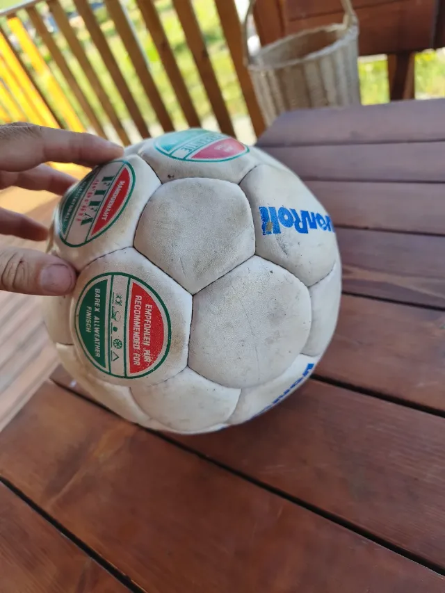 Minge Fotbal Vintage „FIFA geprüft” (Cusută Manual / De Colecție / Decor) – fotografia 4 din 8