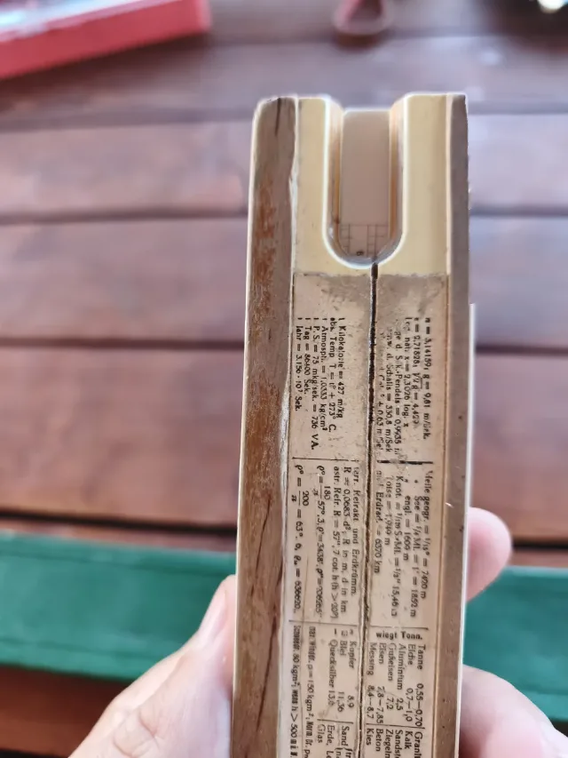 Rigla Calcul Vintage FABER-CASTELL (Ediție Tehnică Inginerie Civilă / Beton Armat) – Cu Toc Original – fotografia 6 din 8